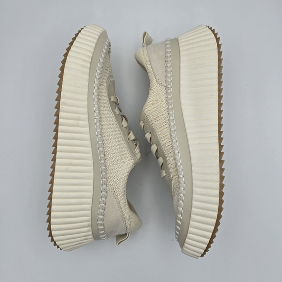 NWOT Dolce Vita Denae Dolan Lace-Up Platform Sneakers, Sandstone Knit, Women's 9 - Picture 15 of 16